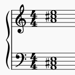 A chord staff notation